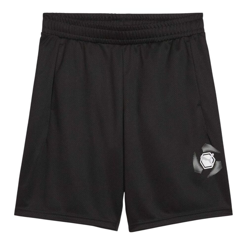 Puma Childrens/Kids Active Graphic Print Elasticated Waist Shorts / Puma Black